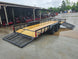 7x20 Dovetail Utility Trailer with 1ft Mesh Side Gate (2) 3,500lb Axles 7K GVWR Open back right angle picture 
