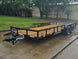 7x20 Dovetail Utility Trailer with 1ft Mesh Side Gate (2) 3,500lb Axles 7K GVWR Open front right angle picture 