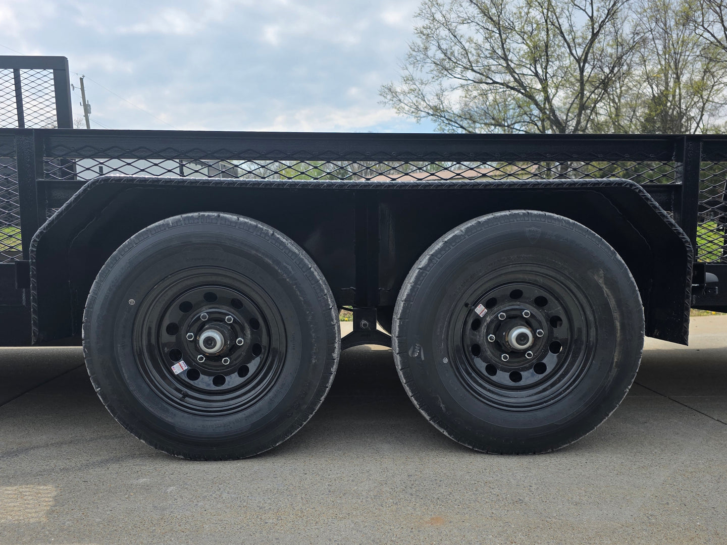 7x20 Powder Coated Utility Trailer with Side Gate and 18" Mesh (2) 5,200lb Axles Axle picture 