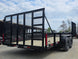 7x20 Powder Coated Utility Trailer with Side Gate and 18" Mesh (2) 5,200lb Axles Back right angle picture 