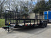 7x20 Powder Coated Utility Trailer with Side Gate and 18" Mesh (2) 5,200lb Axles Front right angle picture 