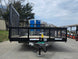 7x20 Powder Coated Utility Trailer with Side Gate and 18" Mesh (2) 5,200lb Axles Front side picture 
