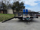 7x20 Powder Coated Utility Trailer with Side Gate and 18" Mesh (2) 5,200lb Axles Open front side picture