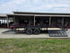 7x20 Powder Coated Utility Trailer with Side Gate and 18" Mesh (2) 5,200lb Axles Open left side picture 