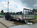 7x20 Utility Trailer Dovetail Powder Coated W/gate (2) 3500lb Axles 7k GVWR  2-brakes Back left angle picture 