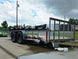 7x20 Utility Trailer Dovetail Powder Coated W/gate (2) 3500lb Axles 7k GVWR  2-brakes Back left angle picture 