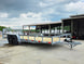 7x20 Utility Trailer Dovetail Powder Coated W/gate (2) 3500lb Axles 7k GVWR  2-brakes Front left angle picture 