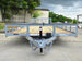 7x20 Utility Trailer Dovetail Powder Coated W/gate (2) 3500lb Axles 7k GVWR  2-brakes Front side picture 