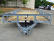 7x20 Utility Trailer Dovetail Powder Coated W/gate (2) 3500lb Axles 7k GVWR  2-brakes Open front side picture 