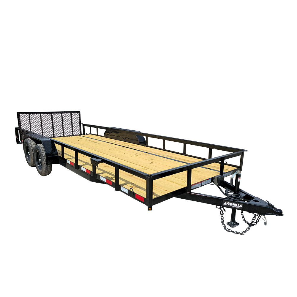 7x20 Dovetail Utility Trailer (2) 3500lb Axles