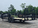 7x24 Gooseneck Equipment Trailer (2) 7K Axles Standup Ramps 14k GVWR Back left angle picture 