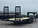 7x24 Gooseneck Equipment Trailer (2) 7K Axles Standup Ramps 14k GVWR Back right angle picture 