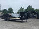 7x24 Gooseneck Equipment Trailer (2) 7K Axles Standup Ramps 14k GVWR Front left angle picture 