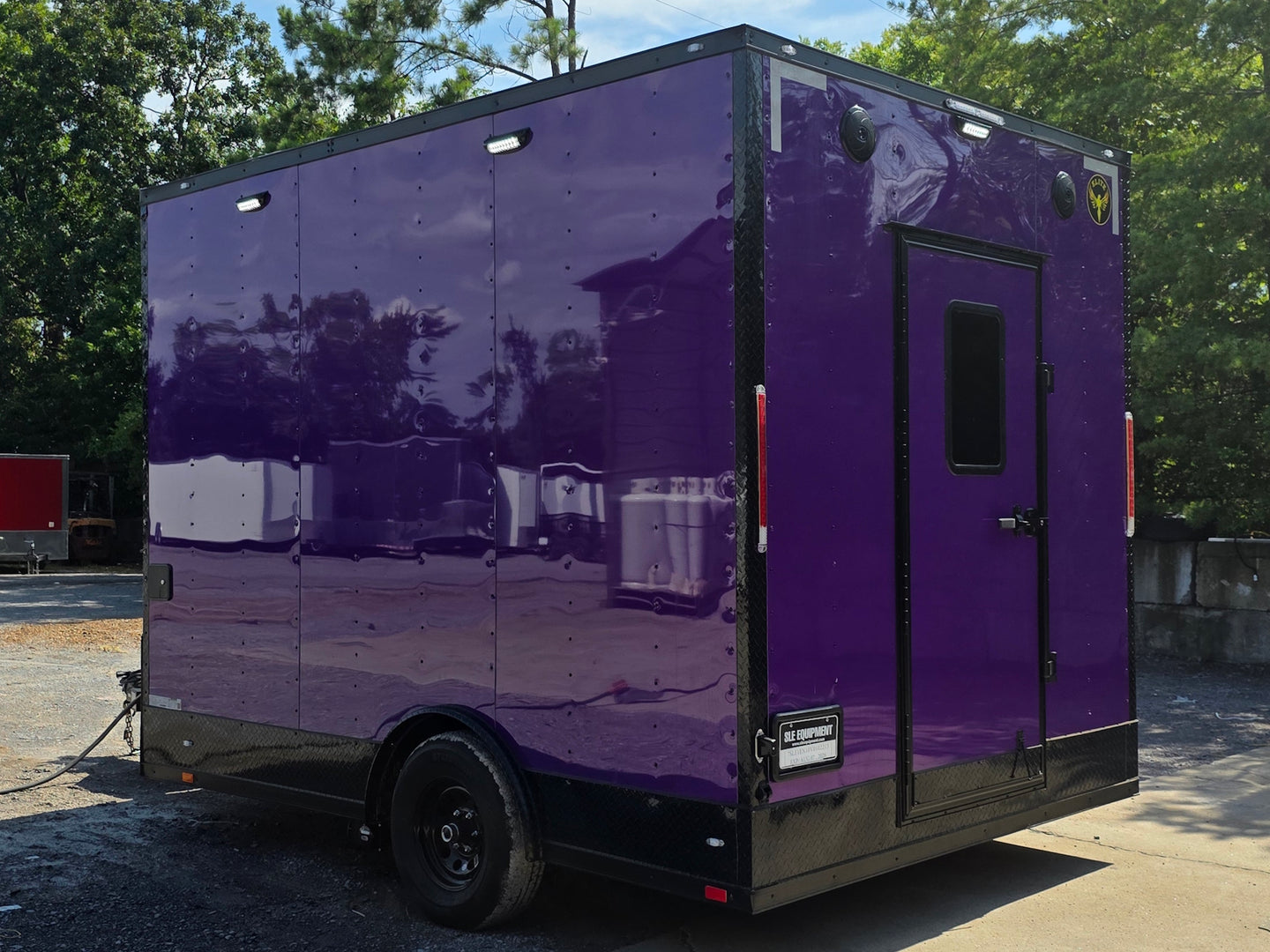 8.5' X 12' Purple With Blackout Food Event Catering and Vending Back left angle picture 