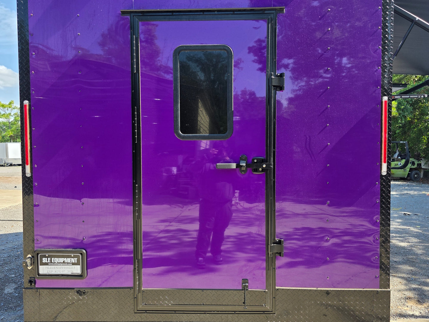 8.5' X 12' Purple With Blackout Food Event Catering and Vending Entry door picture 