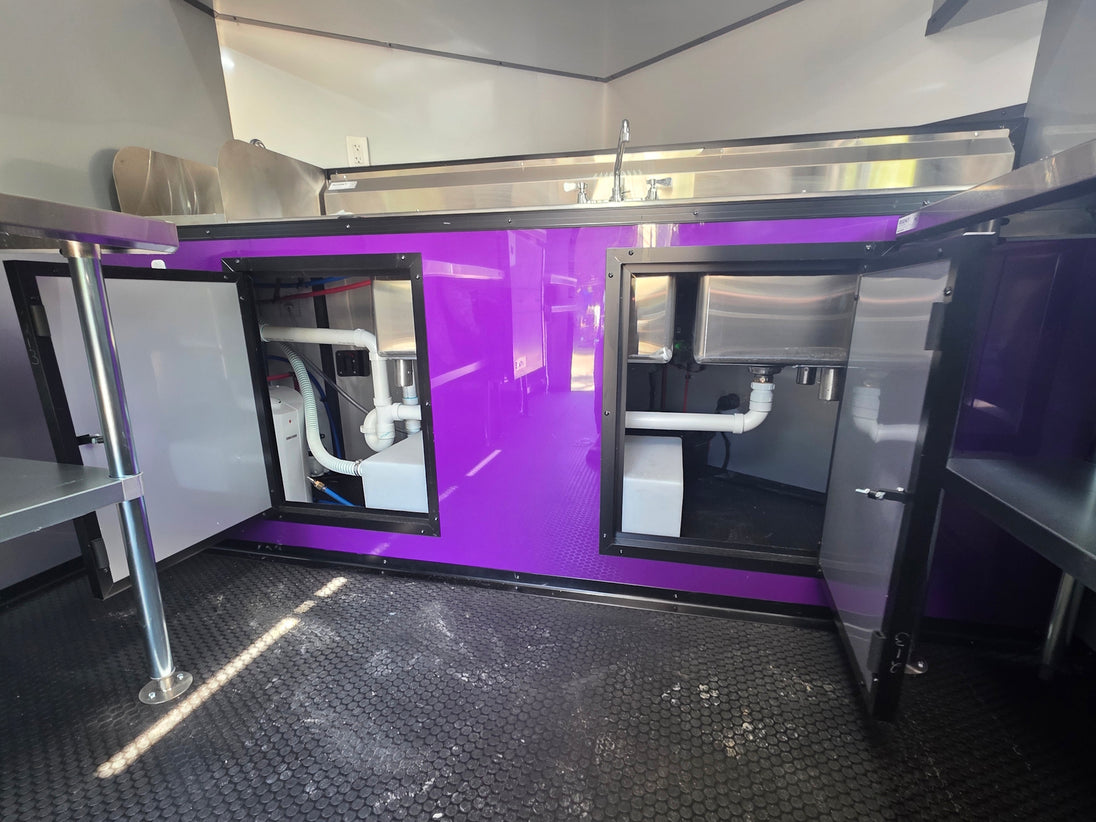8.5' X 12' Purple With Blackout Food Event Catering and Vending Open sink picture 