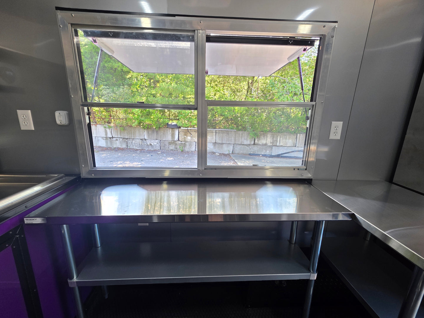 8.5' X 12' Purple With Blackout Food Event Catering and Vending Serving window picture 