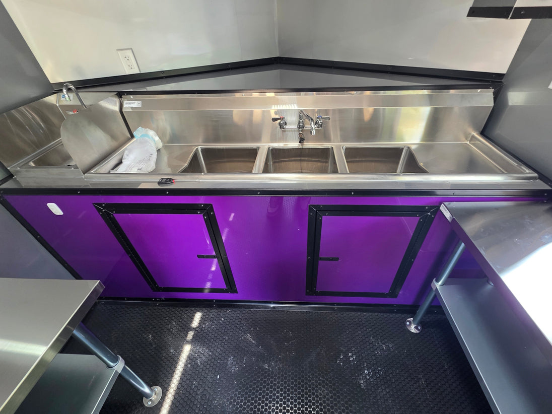 8.5' X 12' Purple With Blackout Food Event Catering and Vending Sink picture