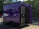 8.5' X 12' Purple With Blackout Food Event Catering and Vending Open back left angle picture 