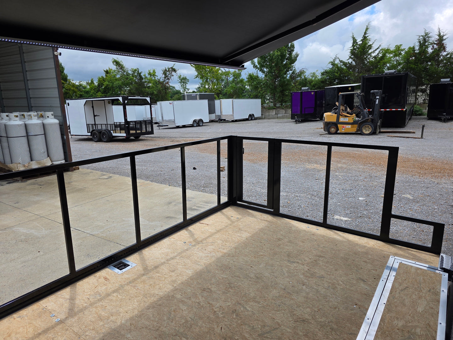 8.5' X 16' Custom Stage Trailer Mobile Event Marketing Promotional Showcase Front right porch picture 