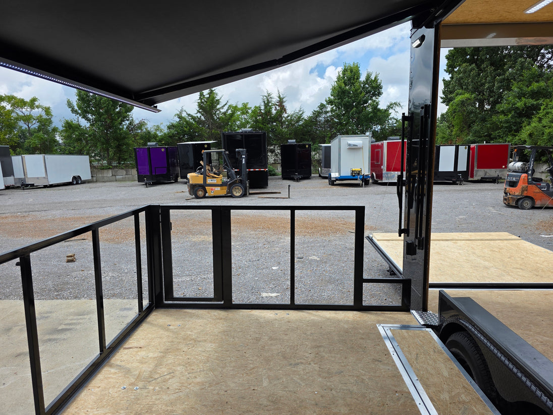 8.5' X 16' Custom Stage Trailer Mobile Event Marketing Promotional Showcase Front side porch picture 