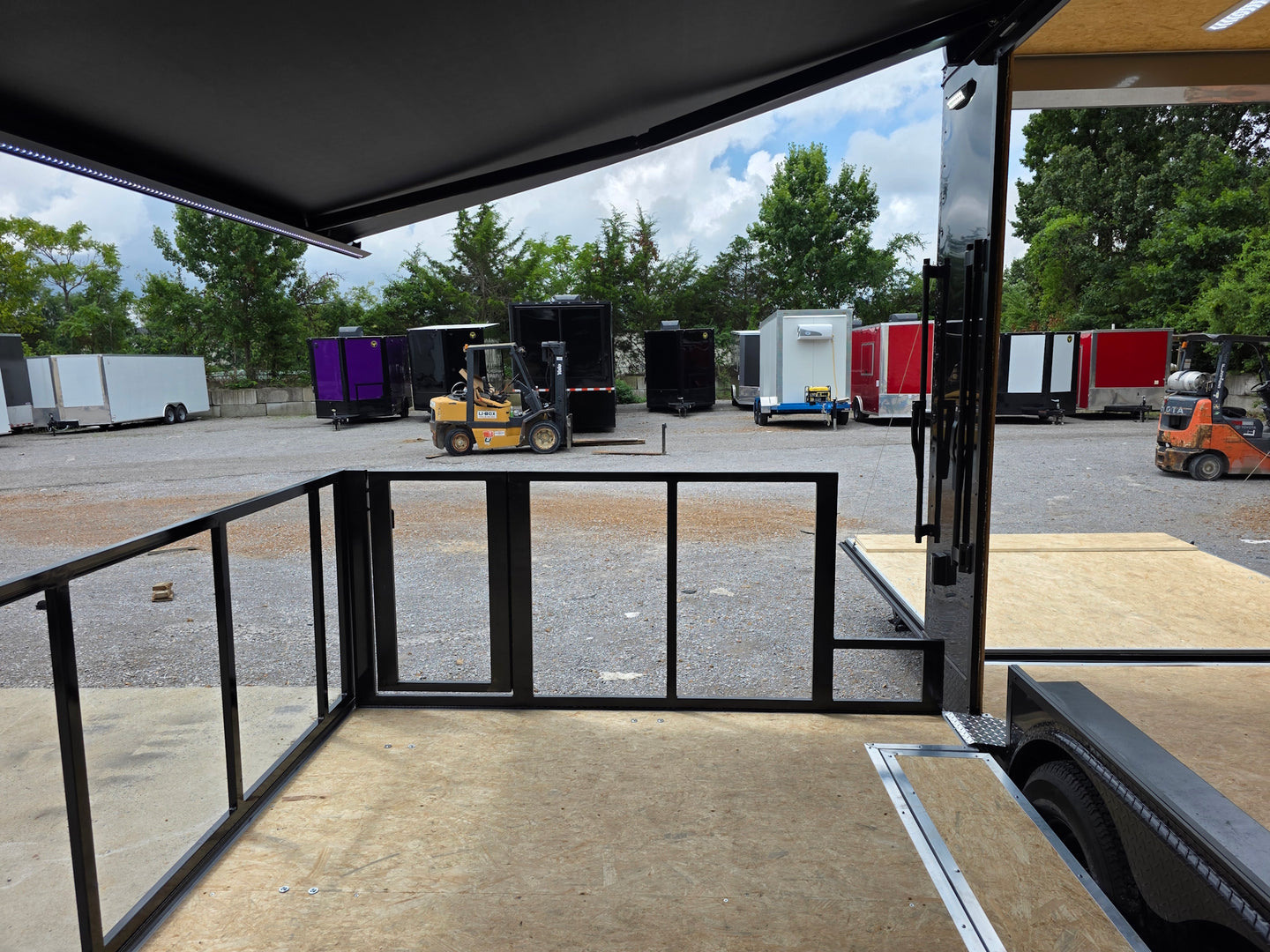 8.5' X 16' Custom Stage Trailer Mobile Event Marketing Promotional Showcase Front side porch picture 