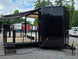 8.5' X 16' Custom Stage Trailer Mobile Event Marketing Promotional Showcase Open front left angle picture 
