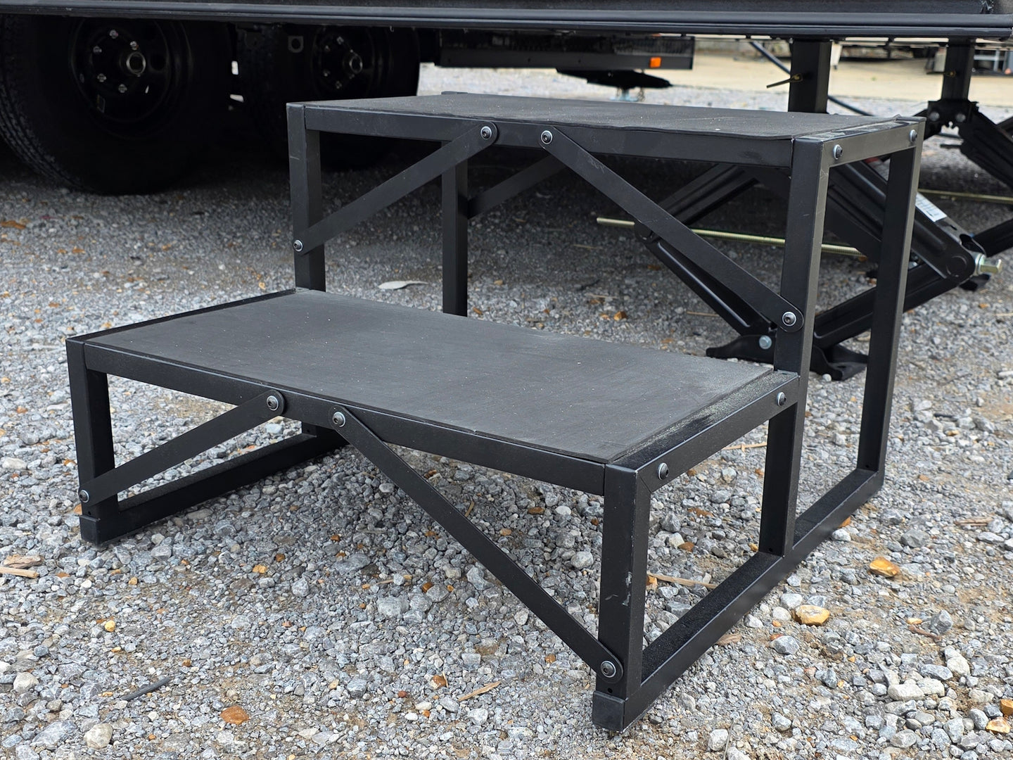 8.5' X 16' Custom Stage Trailer Mobile Event Marketing Promotional Showcase Porch stair picture 
