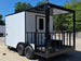 8.5’ X 16’ White Mobile kitchen food event concession trailer w/ 6’ Porch Back left angle picture 