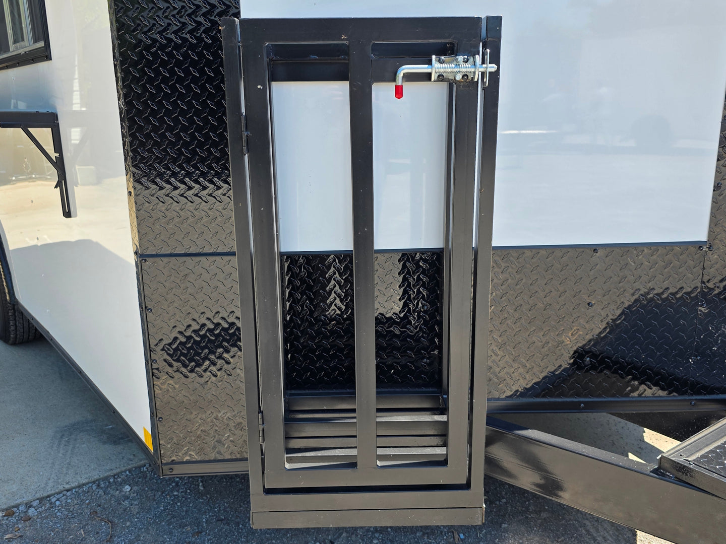 8.5’ X 16’ White Mobile kitchen food event concession trailer w/ 6’ Porch Cage picture 