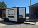 8.5’ X 16’ White Mobile kitchen food event concession trailer w/ 6’ Porch Front left angle picture 