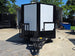 8.5’ X 16’ White Mobile kitchen food event concession trailer w/ 6’ Porch Front side picture 