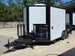 8.5’ X 16’ White Mobile kitchen food event concession trailer w/ 6’ Porch Open front right angle picture 