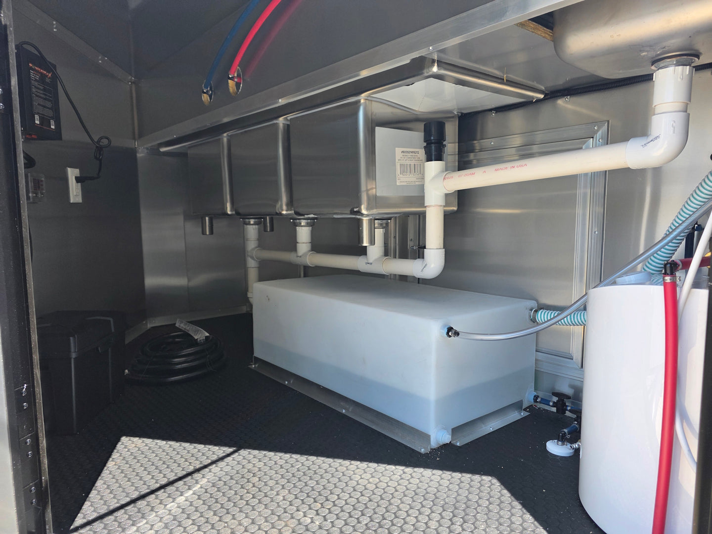 8.5’ X 16’ White Mobile kitchen food event concession trailer w/ 6’ Porch Plumbing picture 