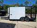 8.5’ X 16’ White Mobile kitchen food event concession trailer w/ 6’ Porch Right side picture 