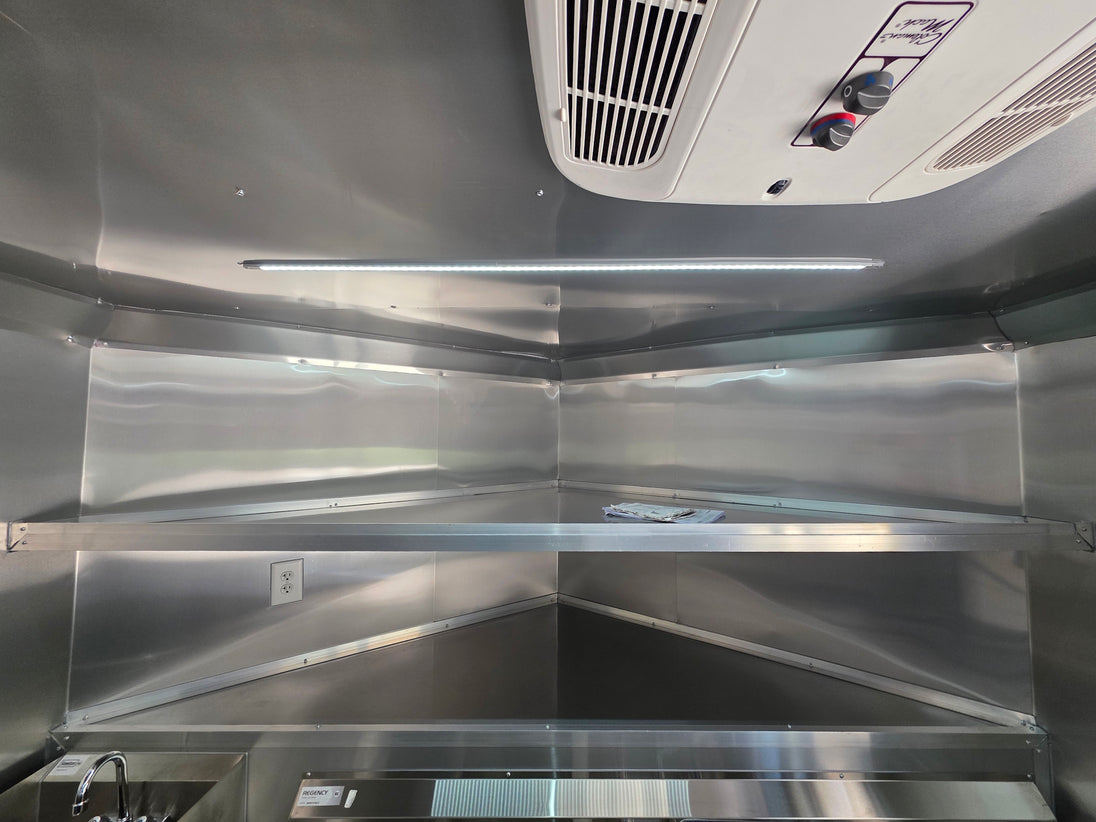 8.5’ X 16’ White Mobile kitchen food event concession trailer w/ 6’ Porch Shelve picture 