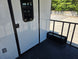 8.5’ X 16’ White Mobile kitchen food event concession trailer w/ 6’ Porch porch Back left angle picture 