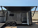 8.5' X 20' Charcoal Grey Custom Enclosed Trailer Mobile Office and Command Center Awning picture 