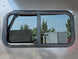 8.5' X 20' Charcoal Grey Custom Enclosed Trailer Mobile Office and Command Center Exterior window picture 