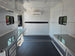 8.5' X 20' Charcoal Grey Custom Enclosed Trailer Mobile Office and Command Center Interior front side picture 