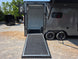 8.5' X 20' Charcoal Grey Custom Enclosed Trailer Mobile Office and Command Center Ramp picture 
