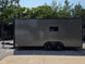 8.5' X 20' Charcoal Grey Custom Enclosed Trailer Mobile Office and Command Center Right side picture 