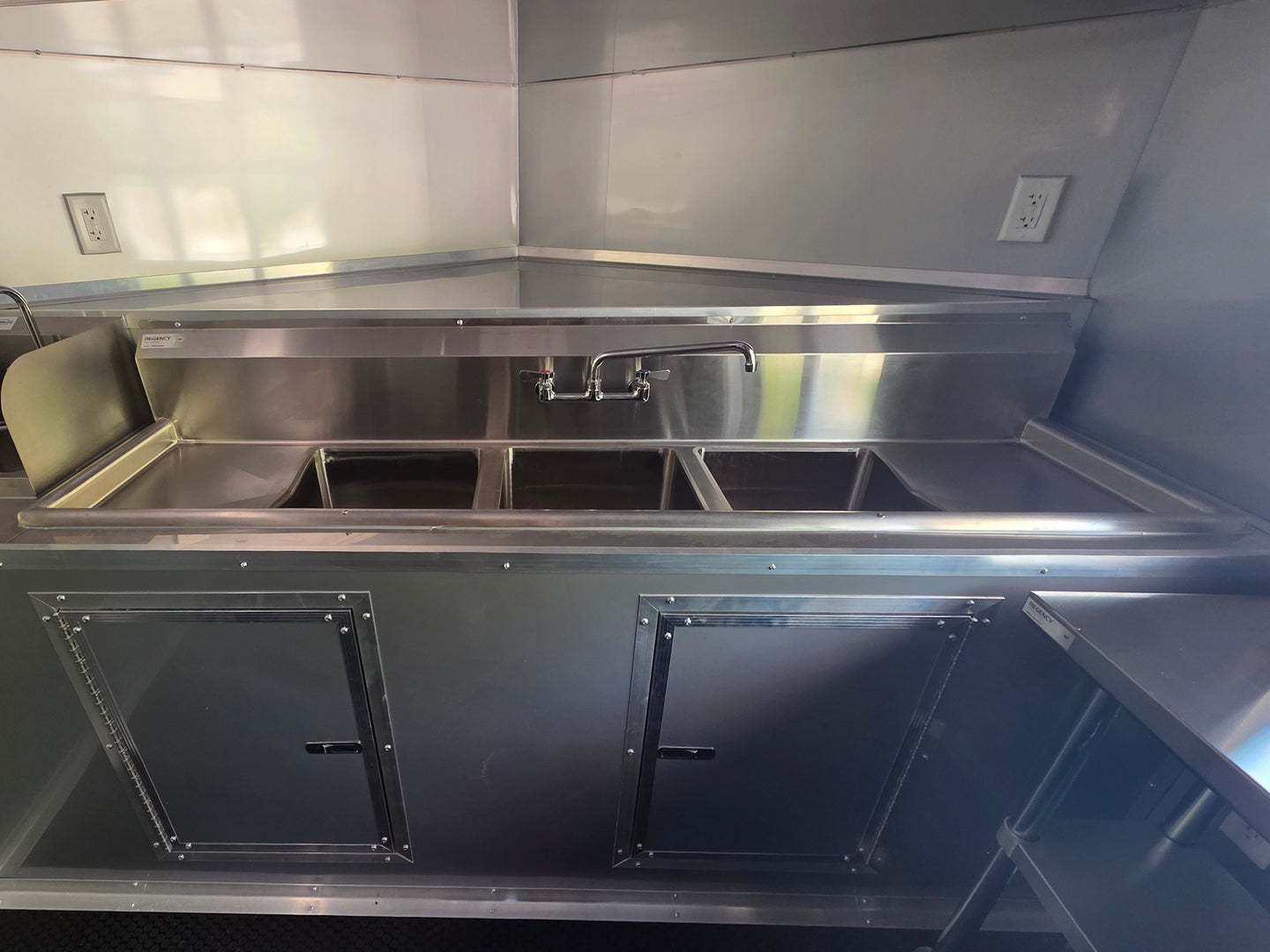 8.5' X 20' Food Event Concession Trailer with 6' Screened Porch 3 bin sink picture 