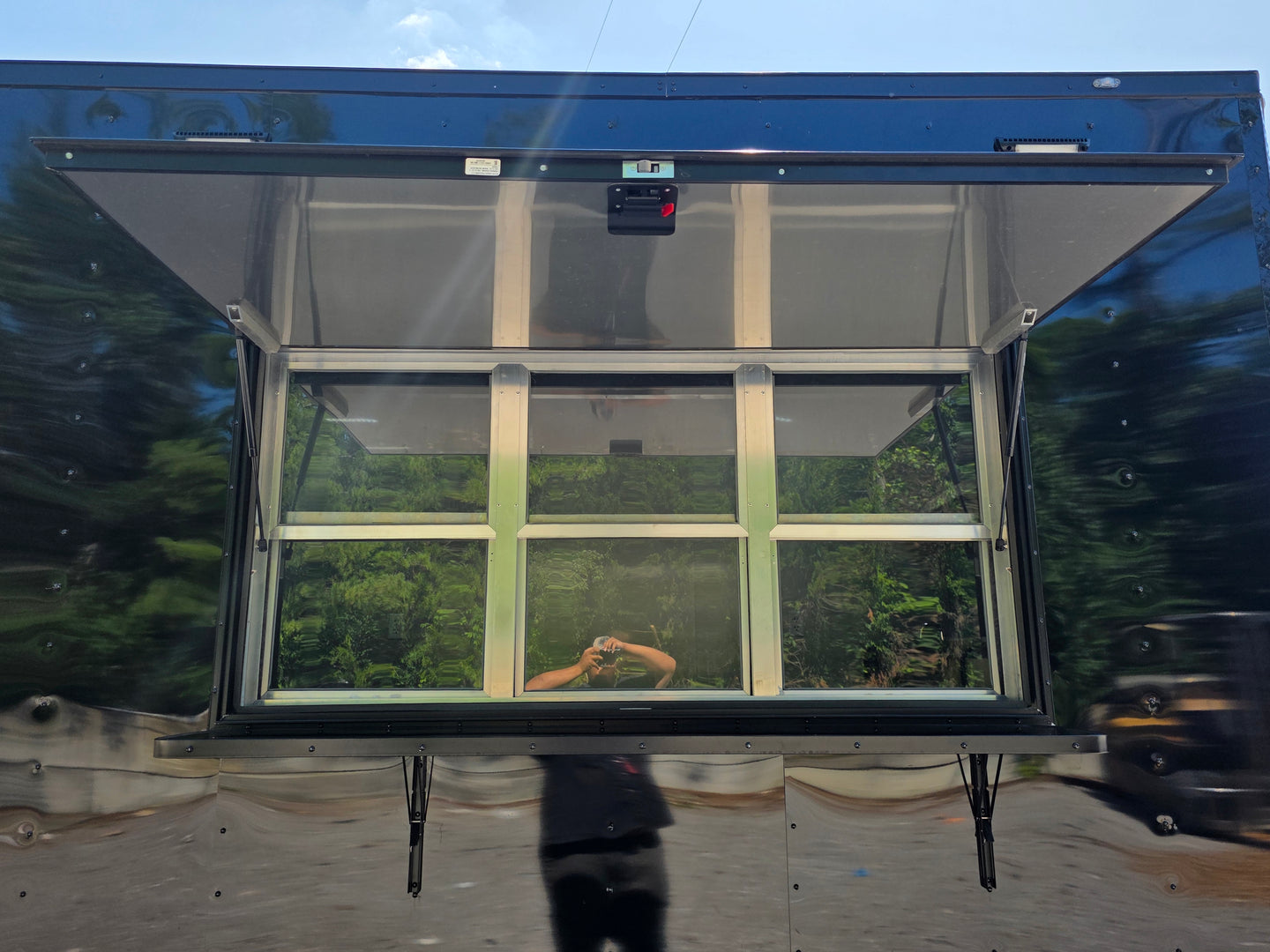 8.5' X 20' Food Event Concession Trailer with 6' Screened Porch Exterior window picture 