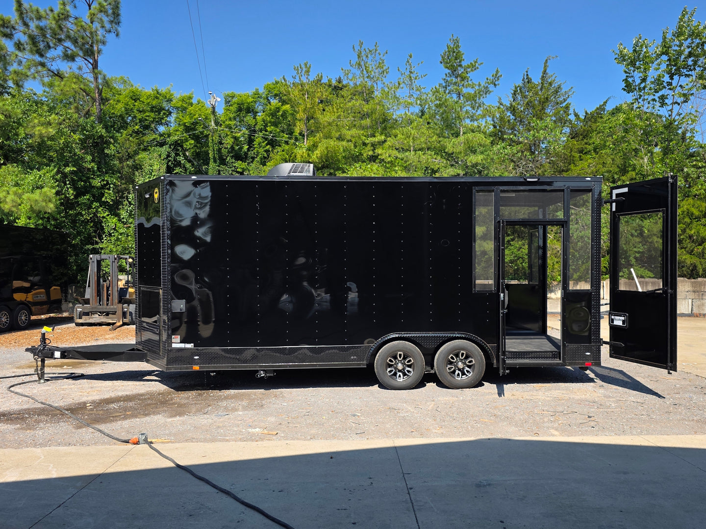 8.5' X 20' Food Event Concession Trailer with 6' Screened Porch Open right side picture 