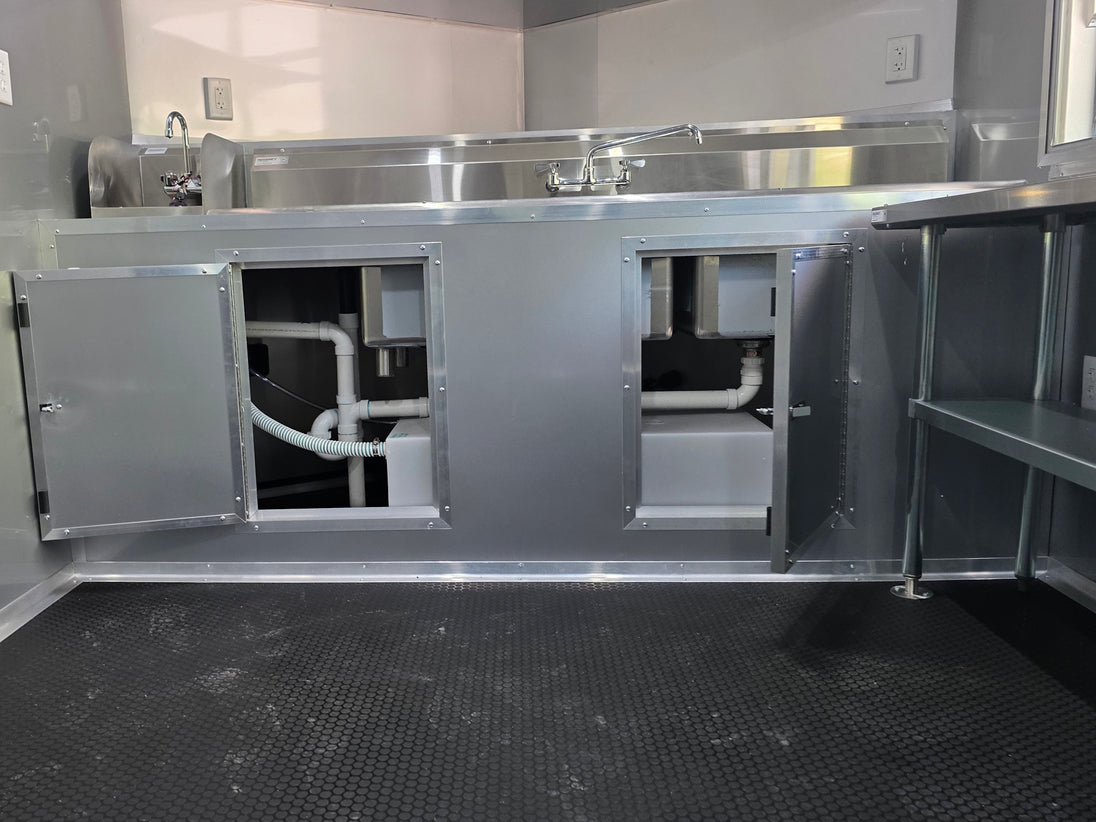 8.5' X 20' Food Event Concession Trailer with 6' Screened Porch Open sink picture 