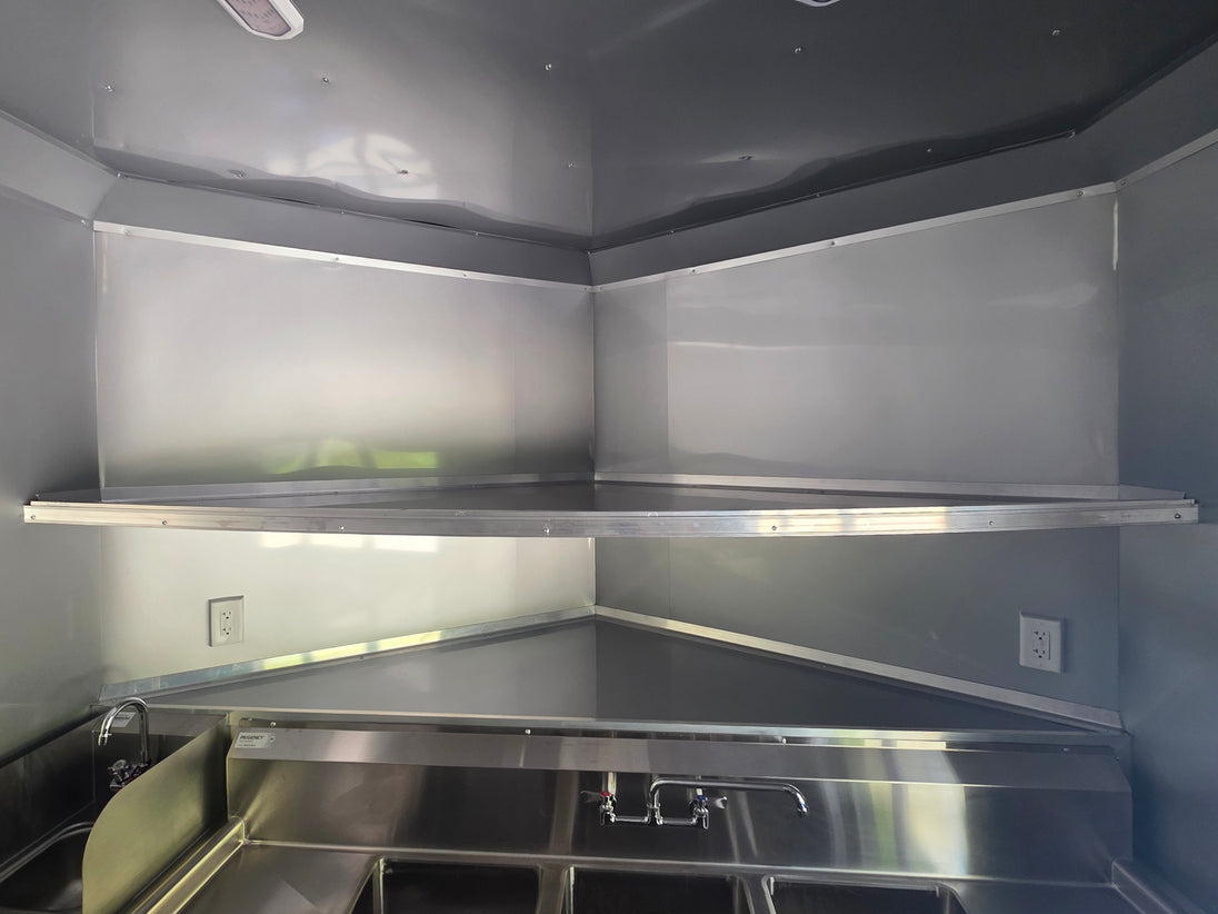 8.5' X 20' Food Event Concession Trailer with 6' Screened Porch Shelve picture 