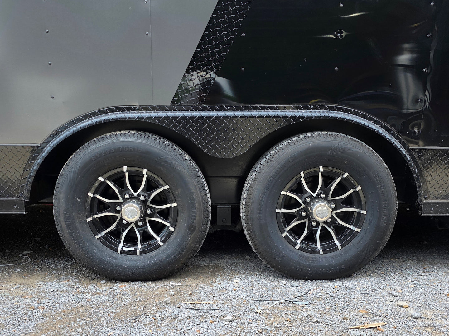 8.5' X 22' Concession Trailer Charcoal Grey and Black Two Tone Food Event Catering Axle picture 