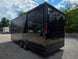 8.5' X 22' Concession Trailer Charcoal Grey and Black Two Tone Food Event Catering Back left angle picture 