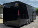 8.5' X 22' Concession Trailer Charcoal Grey and Black Two Tone Food Event Catering Back right angle picture 